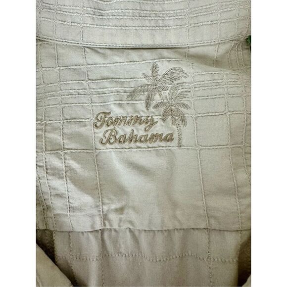 Tommy Bahama 100% Silk Men’s Button Cream Shirt Size Large - Picture 3 of 7